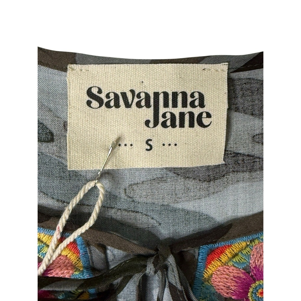 Elegant Savanna Jane Women's Brand New Embroidered Blouse Size Small - Picture 4 of 14